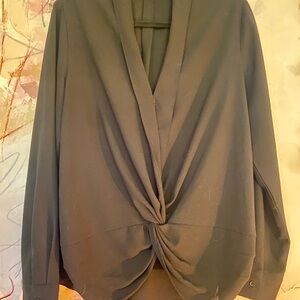 Vici black Draped Blouse